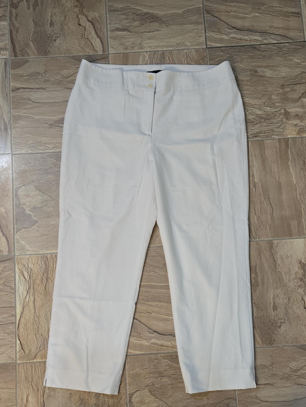 Talbots Heritage Crisp White Cropped Dress Pants